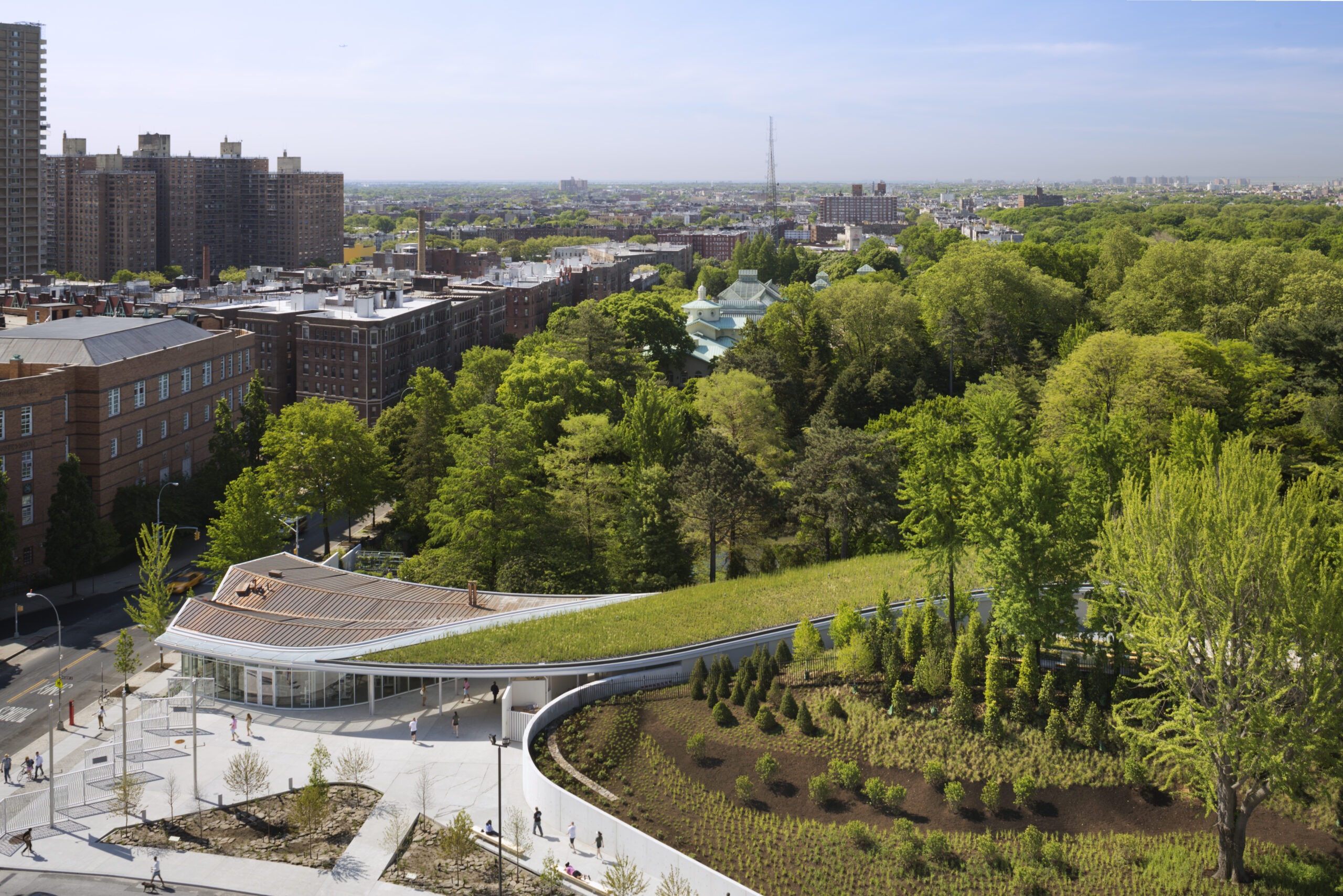 Brooklyn Botanic Gardens Visitor Center BBG Visitor Center Aerial