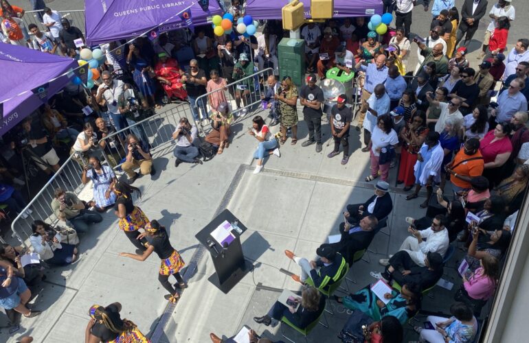 Far Rockaway Ribbon Cutting Overhead
