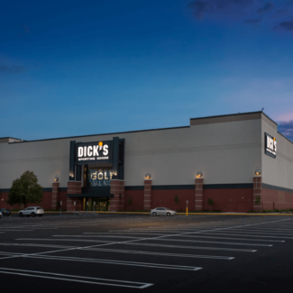 Exterior Night Shot Of Dick's Sporting Goods At South Shore Mall